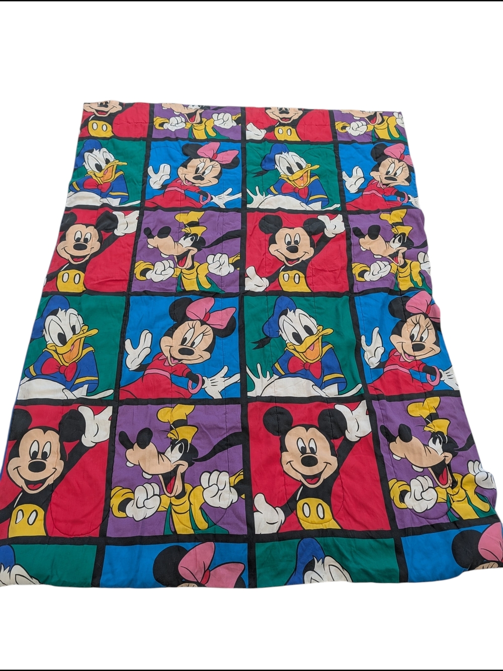 Vintage Disney Mickey Minnie Donald Goofy Comforter Blanket Comforter 90s Y2K